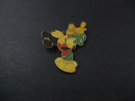 Mickey Mouse (Disney) vogeltje op de verrekijker